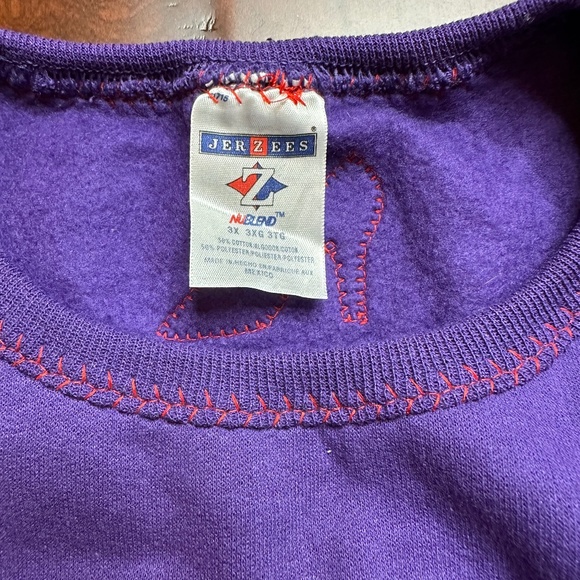 Red Hat Lady Red Hat Sweatshirt Long Sleeve Red and Purple 3x - Picture 7 of 12
